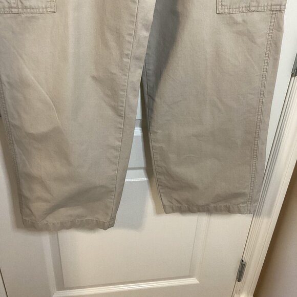 Cherokee Men's Cargo Pants Size 34 x 30 Hiking Work Beige Flat Front Wide Leg - Picture 7 of 12